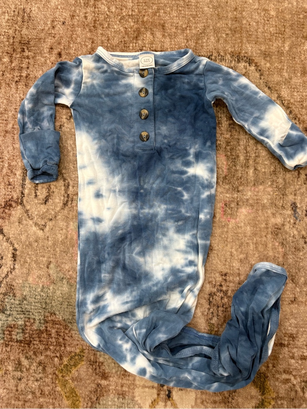 Lou Lou & Company Blue and White Tie-Dye One-Piece